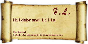 Hildebrand Lilla névjegykártya